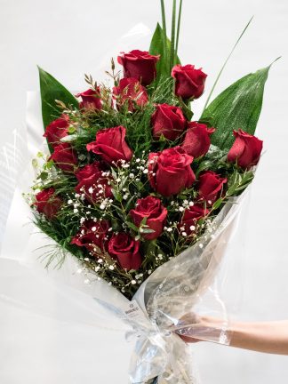 Rosas rojas, ramo de 18