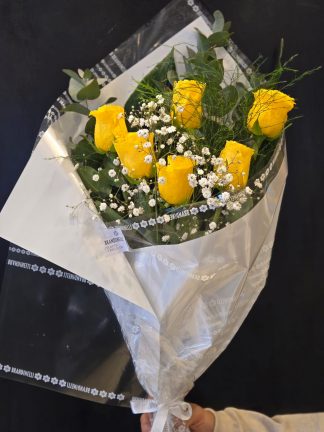 Ramo de 6 rosas amarillas